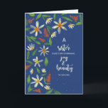 Sister Religious Birthday Daisies and Wildblumen Karte<br><div class="desc">Diese wunderschöne marineblaue religiöse Geburtstagskarte ist die,  die du brauchst,  um deine liebste Schwester begrüßen zu können,  sobald sie ihren bevorstehenden Geburtstag feiert. Auf dem Cover dieser Karte können Sie die Tageszeitungen und Wildblumen sehen. Kaufe deine noch heute!</div>
