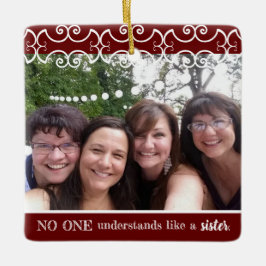 Sister Rustic Elegant 2-Foto Moderne Weihnachten Keramikornament