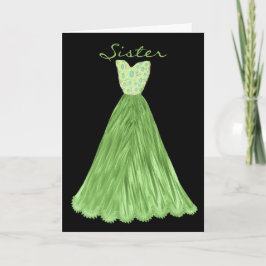 SISTER sei meine Bridesmaid OLIVE GRÜNES Kleid Einladung