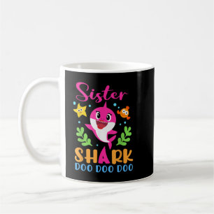 Sister Shark Shirt Sister Shark Lover Family Mothe Kaffeetasse