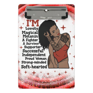 Sister Sistas Black Women Melanin Woman Sis Magic Mini Klemmbrett