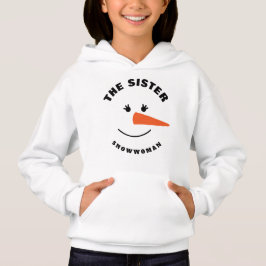 Sister Snowman Face Squad Matching Family Costume Hoodie