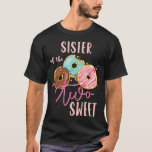 Sister Sweet Two Donut Birthday Party Thema Mädche T-Shirt<br><div class="desc">Sister Sweet Two Donut Birthday Party Thema Girl T - Shirt</div>