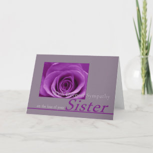 Sister Sympthy card mit Rose Karte
