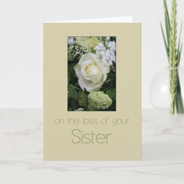 Sister Sympthy card mit Rose Karte (Vorderseite)