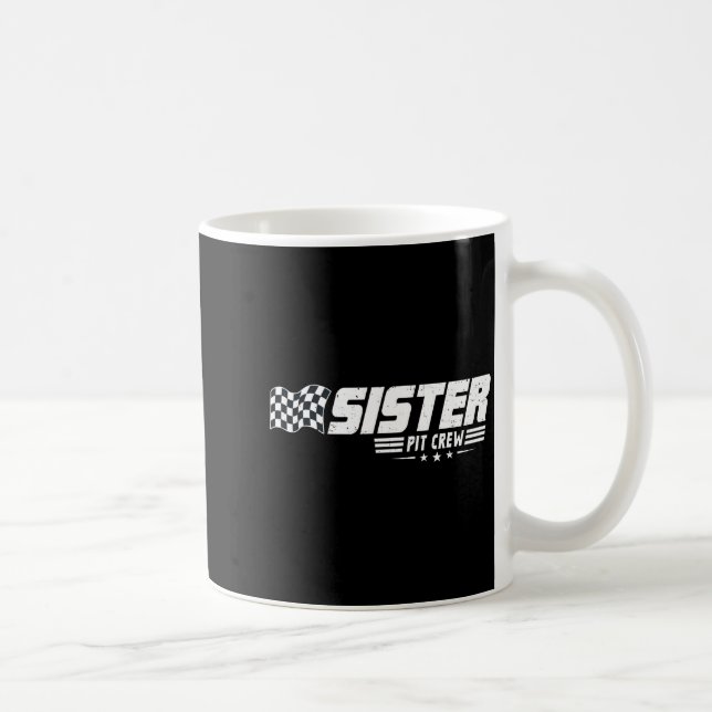 Sister T Crew Race Car Birthday Family Racing  Kaffeetasse (Rechts)
