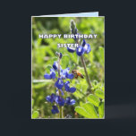 Sister Texas Bluebonnet Happy Birthday Karte<br><div class="desc">Das Texas Bluebonnet (Lupinus texensis) ist eine Lupine-Spezies,  die in Texas endemisch ist. Es ist die Staat-Blume von Texas</div>