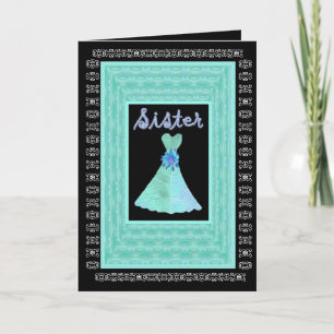 SISTER Trauzeugin TURQUOISE Kleid Petal Trimm Einladung