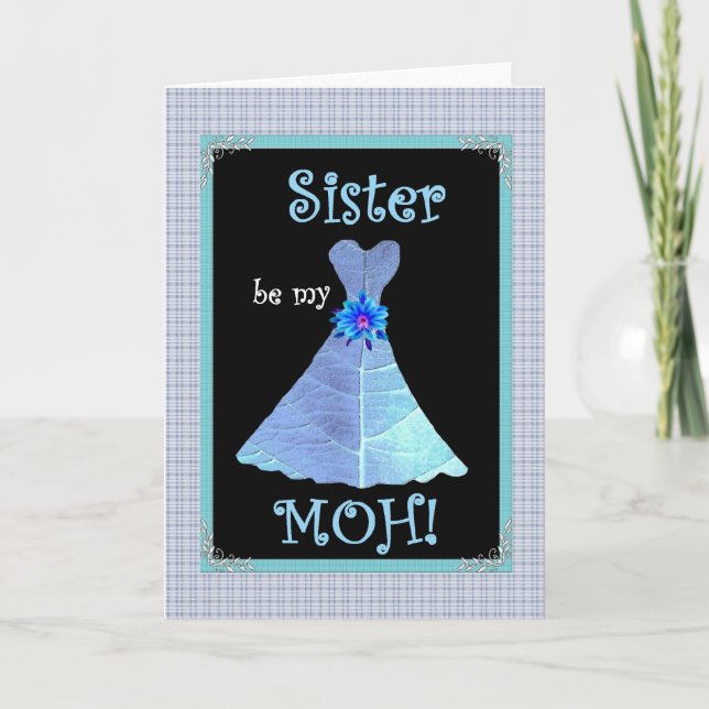 SISTER Wedding Invite - Blue Gown Einladung (Vorderseite)
