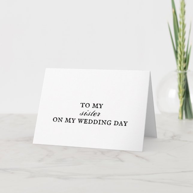 Sister Wedding Thank You Card Karte (Vorderseite)