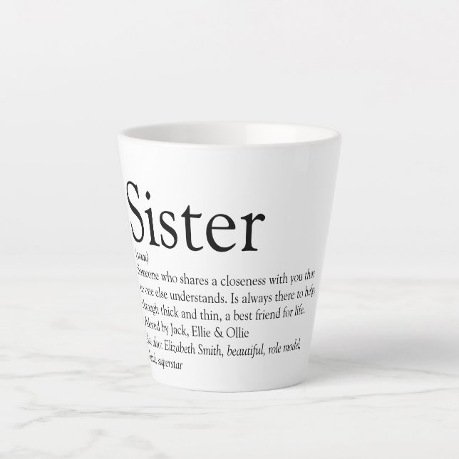 Sister World's Bestes jemals Definition Moderner S Milchtasse (Vorderseite)