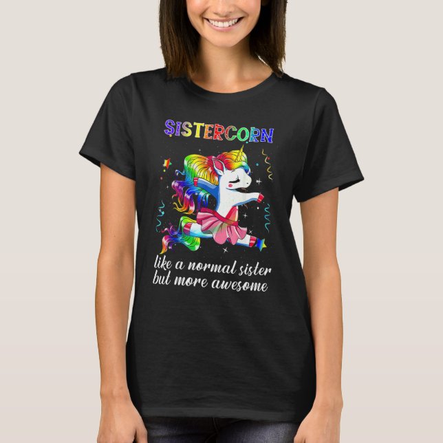 Sistercorn  Cute Unicorn Dancing Kid Girl Boy T-Shirt (Vorderseite)