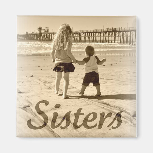 Sisters Beach Photo Square Magnet (Vorne)