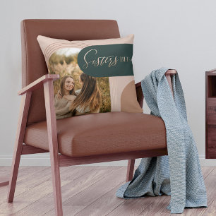 Sisters BESTE FREUNDINNEN Geometric Concentric Arc Kissen