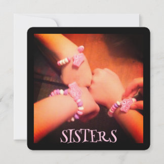 SISTERS Candy Braceletes Hands Mitteilungskarte