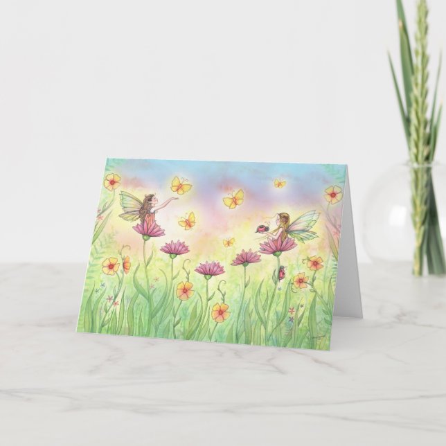 Sisters Fairy Greeting Card Karte (Vorderseite)