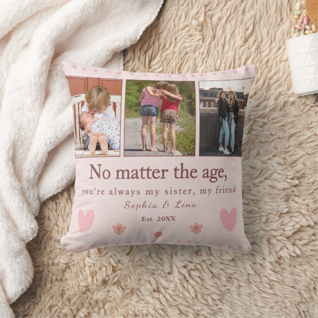 Sisters Forever – Custom Photo  personalized   Kissen (Decke)