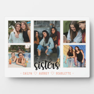 Sisters Foto Collage mit 5 Fotos und benutzerdefin Fotoplatte
