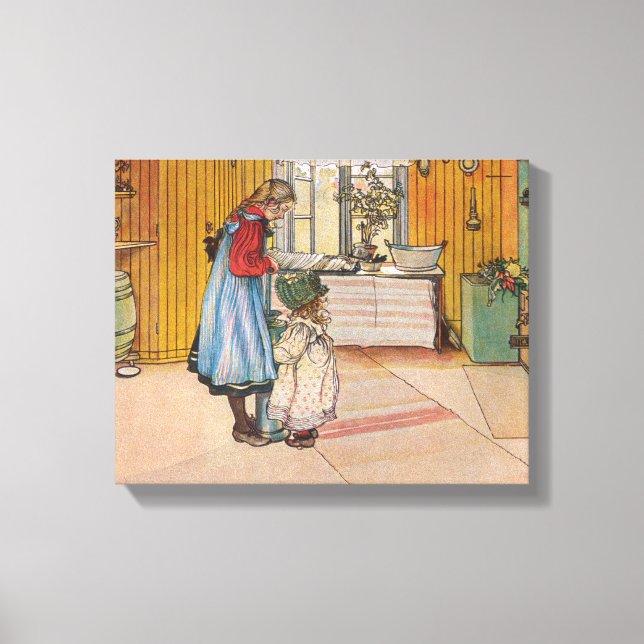 Sisters - Koket av Carl Larsson Leinwanddruck (Vorderseite)