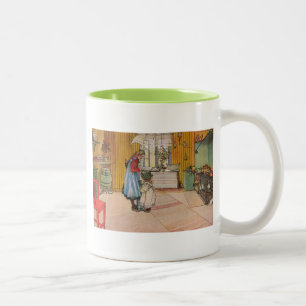 Sisters - Koket av Carl Larsson Zweifarbige Tasse