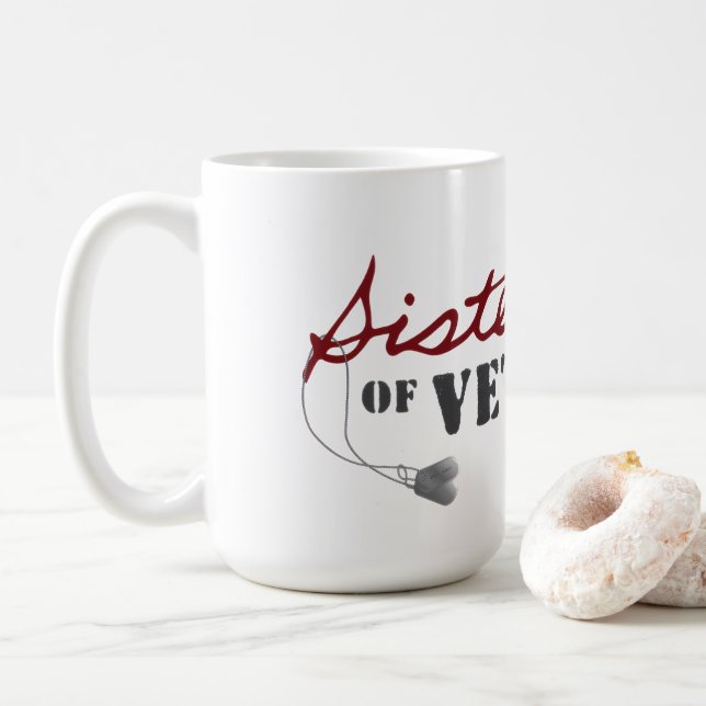 Sisters of Veterans Military Pride Design Kaffeetasse (Mit Donut)