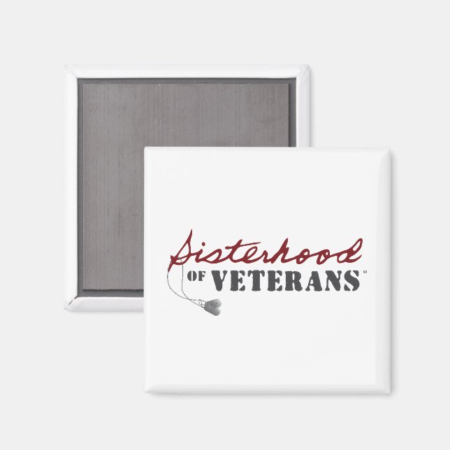 Sisters of Veterans Military Pride Design Magnet (Vorderseite/Rückseite)