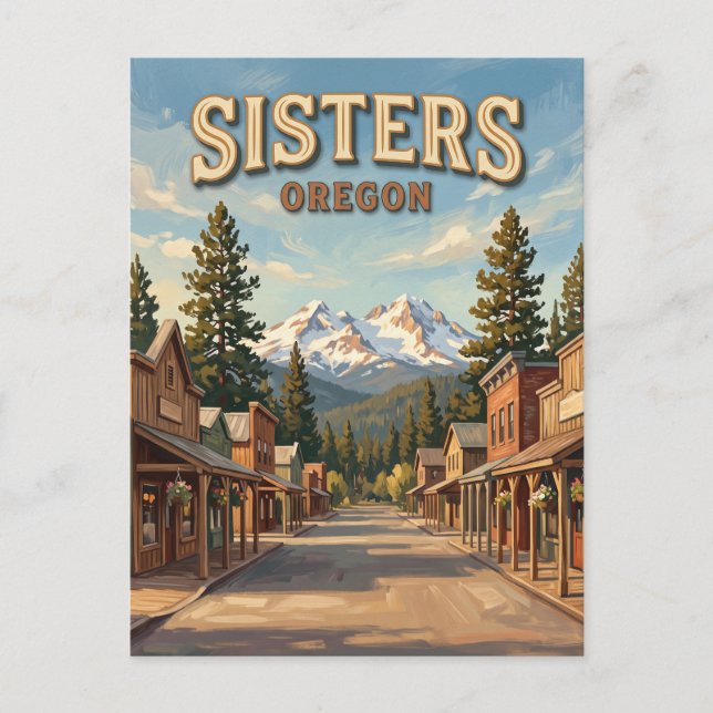 Sisters Oregon Postkarte (Vorderseite)