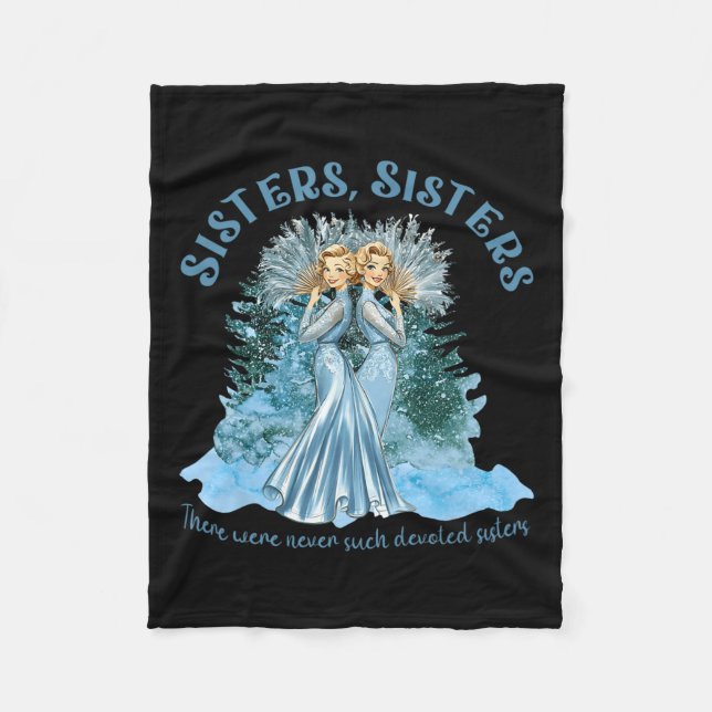 Sisters Pajamas Holiday White Christmas Movie 1954 Fleecedecke (Vorderseite)