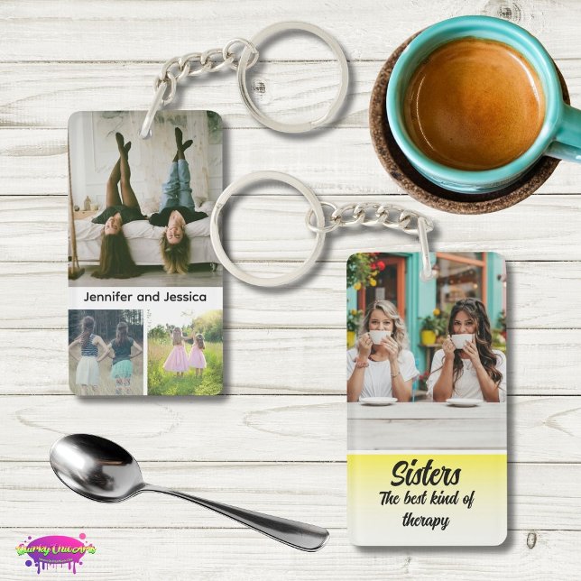 Sisters Photo Collage with Names, Best Therapy (Créateur téléchargé)