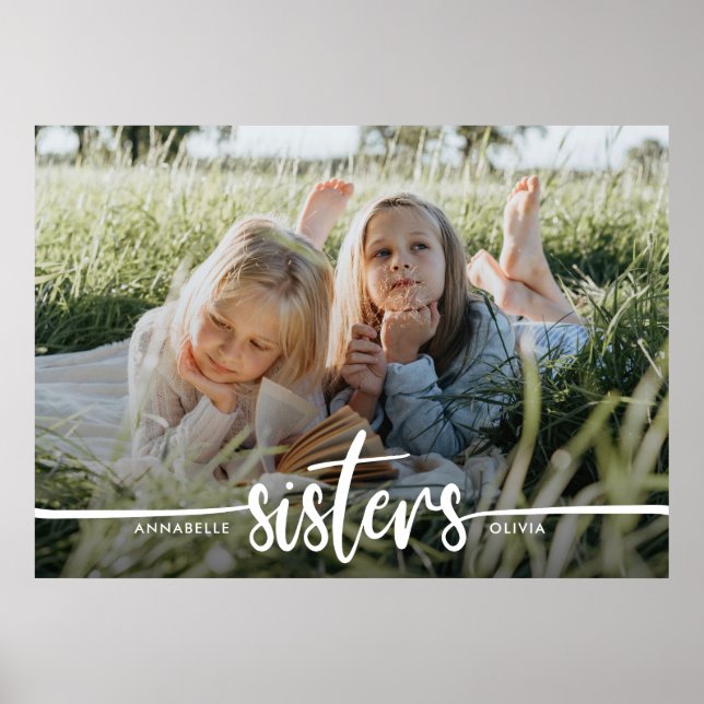 Sisters Script Modernes Foto Poster (Vorne)