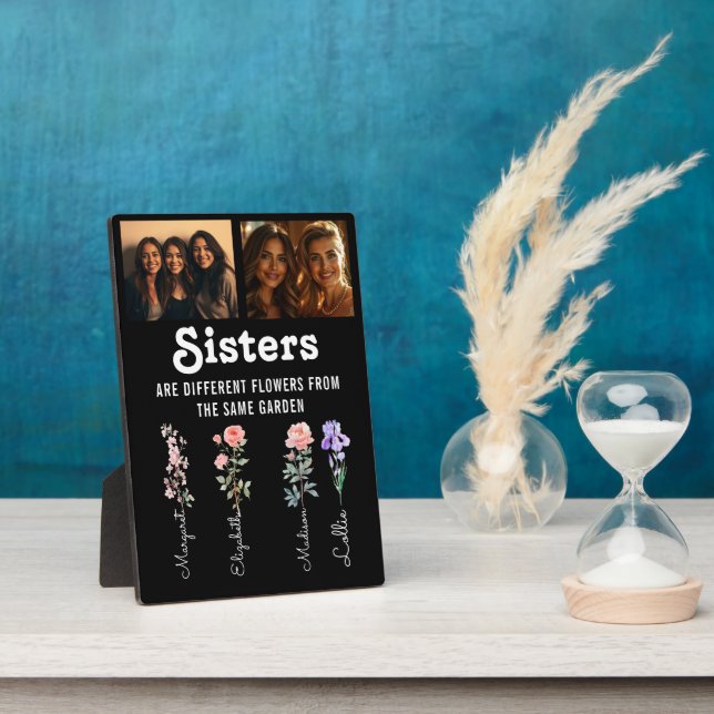 Sisters sind verschiedene Blume benutzerdefinierte Fotoplatte (Seite)