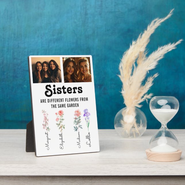 Sisters sind verschiedene Blume benutzerdefinierte Fotoplatte (Seite)