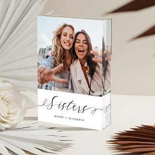 Sisters Skriptgeschenk für Sisters Foto Keepake
