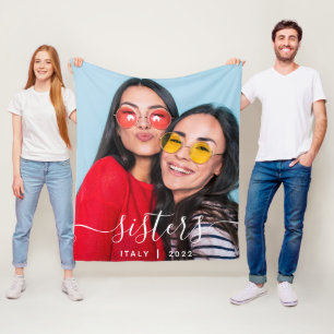 Sisters Vacation Fleece Blanket