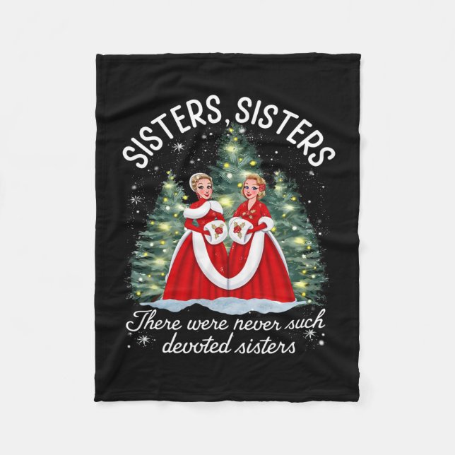 Sisters White Christmas Movie 1954 Xmas Snow Holid Fleecedecke (Vorderseite)