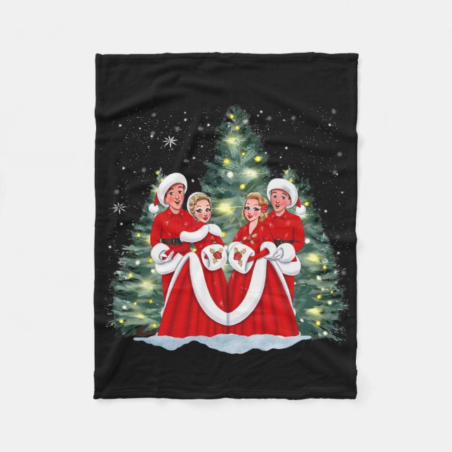 Sisters White Christmas Movie 1954 Xmas Snow Holid Fleecedecke (Vorderseite)