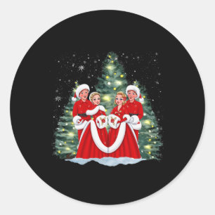 Sisters White Christmas Movie 1954 Xmas Snow Holid Runder Aufkleber
