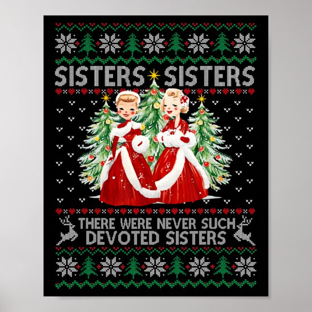 Sisters White Christmas Movie Xmas Snow Holiday Pa Poster (Vorne)