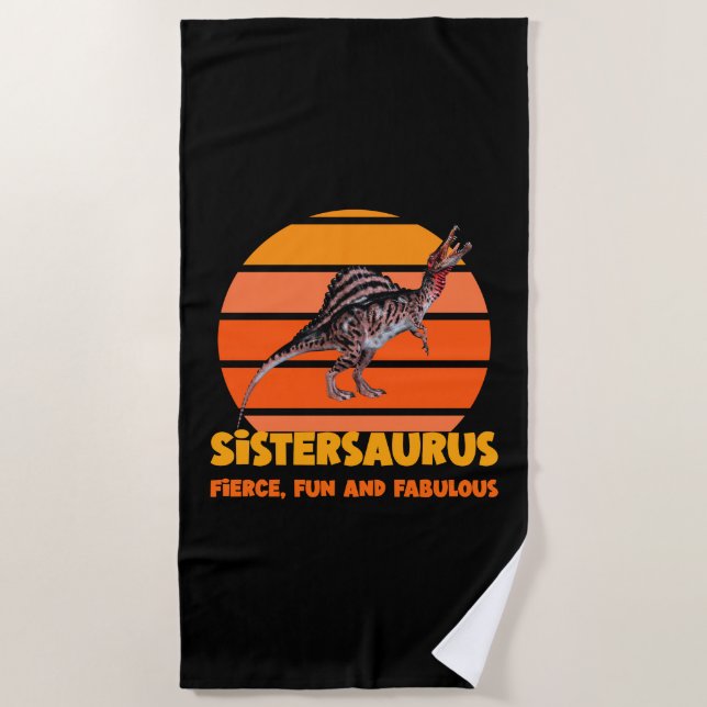 Sistersaurus: Fierce, Spaß und fabelhaft Strandtuch (Vorderseite)