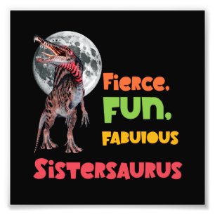 Sistersaurus Matching Sisters Dino-Mannschaft Desi Fotodruck