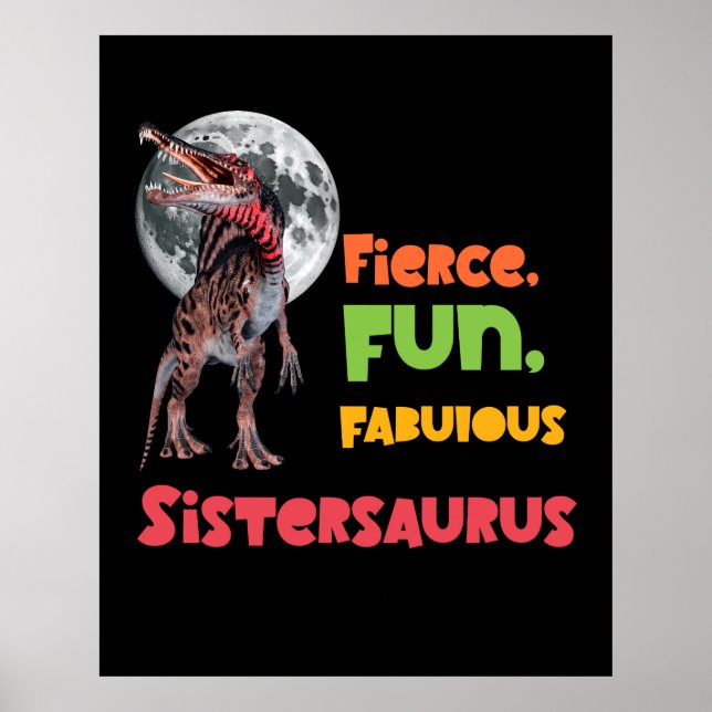 Sistersaurus Matching Sisters Dino-Mannschaft Desi Poster (Vorne)