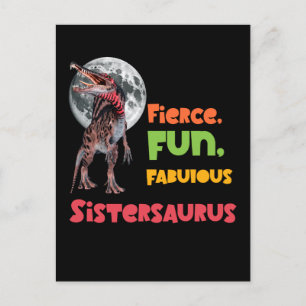Sistersaurus Matching Sisters Dino-Mannschaft Desi Postkarte