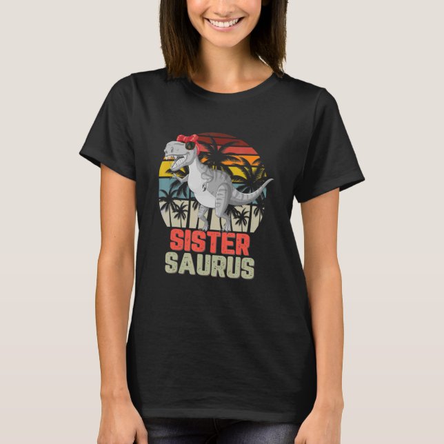 Sistersaurus Saurus Family Dinosaur für Dino 1 T-Shirt (Vorderseite)