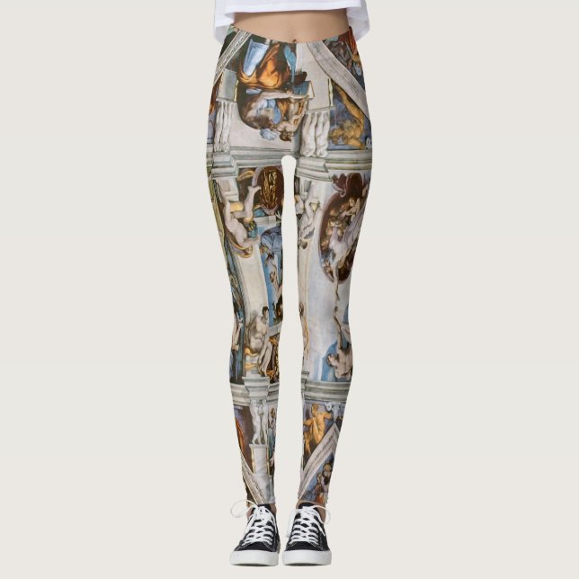 Sistine Chapel Ceiling Michelangelo Leggings (Vorderseite)