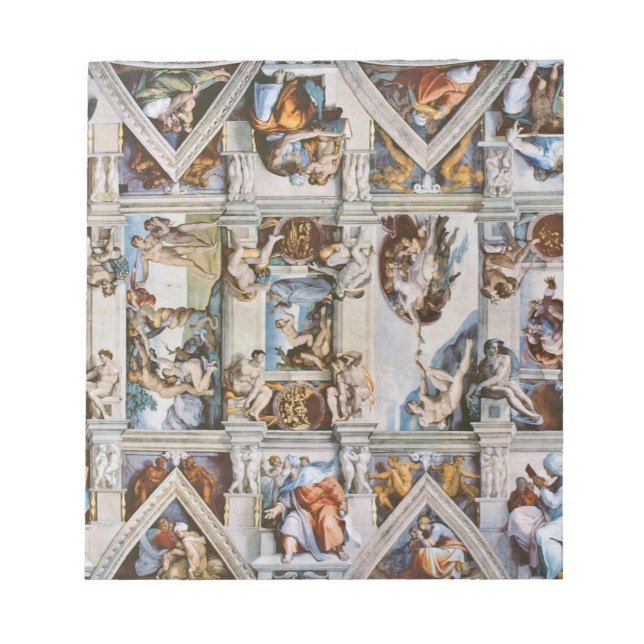 Sistine Chapel Ceiling Michelangelo Notizblock (Vorderseite)