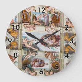 Sistine Chapel Michelangelo - Vatican, Rome, Italy Große Wanduhr