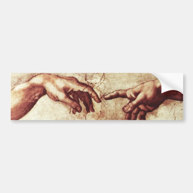 Sistine Kapellen-Schaffung von Adam-Autoaufkleber Autoaufkleber (Vorne)