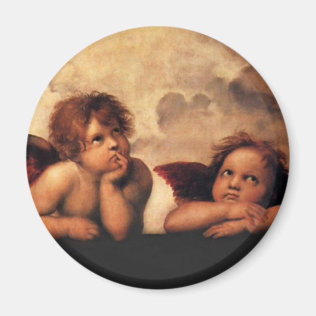 Sistine Madonna 2 Angels by Raphael Magnet (Vorne)