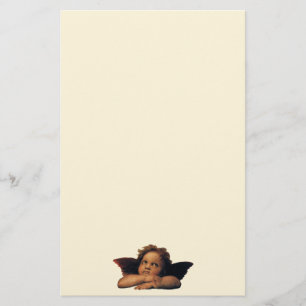 Sistine Madonna, Angeln im Detail von Raphael Sanz Briefpapier