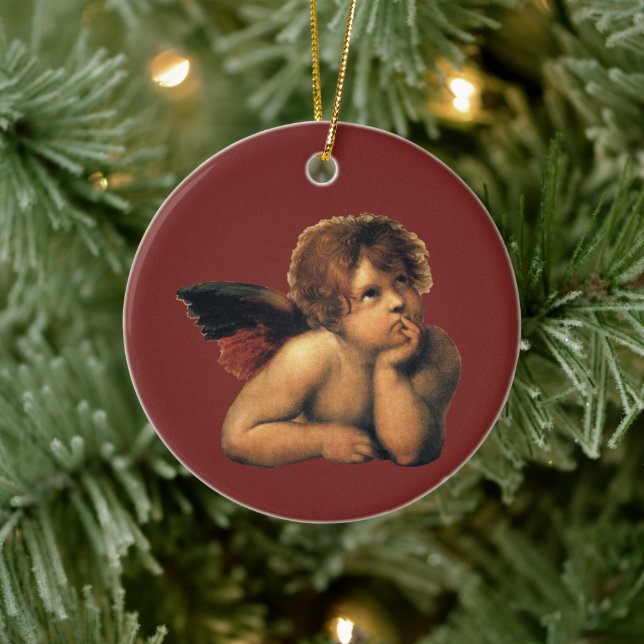 Sistine Madonna, Angels Detail: Raphael Sanzio Keramikornament (Baum)